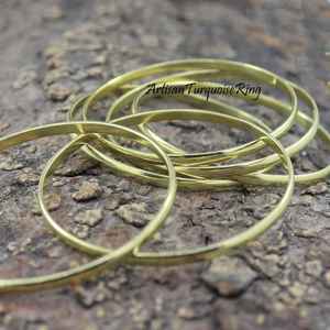 Brazalete de latón crudo de 69mm, brazalete de incrustaciones, brazalete de canal en blanco, pulsera ancha hecha a mano, latón crudo - Product Image 5