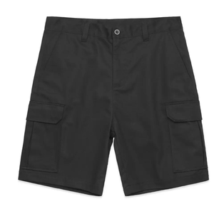 Short Cargo pour hommes, poches multiples, longueur genou, élastique, cordon de serrage, tissu 3/4 coton, short cargo décontracté pour l'extérieur, 100% - Product Image 1