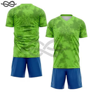 Camiseta de fútbol deportiva transpirable de poliéster liso personalizada para hombre, conjuntos de uniformes de fútbol, conjunto de camisetas de fútbol, conjunto completo de kits de fútbol - Product Image 3