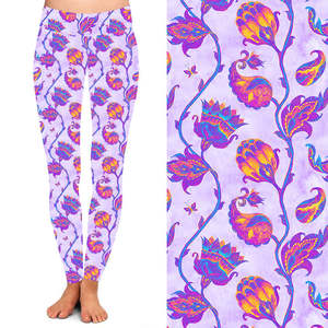Dernier modèle de Chine nouveau Leggings de yoga serrés à taille haute et imprimé de fleurs Pantalon de yoga de gymnastique en plein air pour femmes - Product Image 4