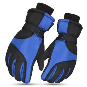 Guantes de esquí de cuero genuino para hombre Guantes suaves de conducción de invierno con equipo de esquí real de moda - Product Image 1