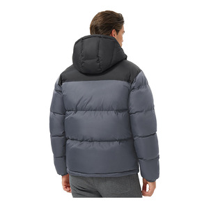 Veste matelassée décontractée légère pour homme, longueur régulière, avec fermeture éclair, matière chaude d'hiver, teinte unie, manteau à bulles pour homme - Product Image 3