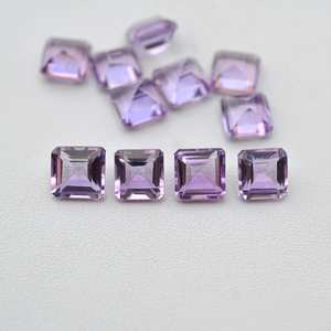 6mm Natural Rose De France Pink Amethyst Asscher Cut Certified Loose Gemstone Square Octagon Shape Stone Precio de distribuidor al por mayor - Product Image 4