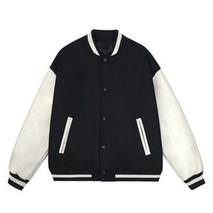 แจ็คเก็ตวาร์ซิตี้ไซส์ใหญ่แบบกำหนดเองขายดีที่สุดปี 2025 สำหรับผู้ชาย แห้งเร็ว ปักโลโก้ ป้ายปัก แจ็คเก็ตเลตเตอร์แมน - Product Image 1