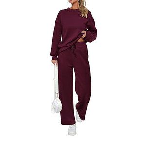 Ensemble de survêtements d'hiver personnalisés pour femmes, ensemble de 2 pièces, survêtement de jogging à capuche pour femmes, pour l'extérieur - Product Image 1