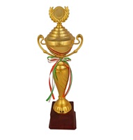 Trophées de haute qualité en gros, conception personnalisée, impression numérique, fibres dorées métalliques, coupes en laiton, acrylique, cuivre