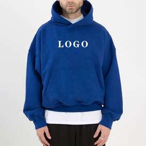 High Quality Custom Blank French Terry Sweatshirt <b>Hoodies</b> for Men Streetwear <b>Oversized</b> Drop Shoulder <b>Hoodies</b> for Factory - Product Image 1