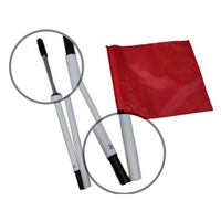 Bandera de Esquina de Fútbol Plegable Blanca de Alta Calidad de 25 mm con Estaca para el Suelo, Logotipo Personalizado, Equipo de Entrenamiento, Fabricante Indio, 5 pies