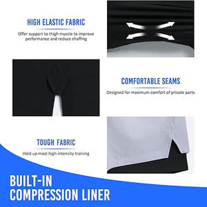 Pantalones cortos de entrenamiento tejidos de secado rápido transpirables ligeros para hombres para entrenamientos de primavera y salidas para adultos - Product Image 3