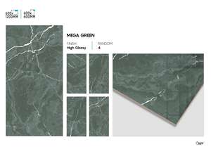 Azulejos de Porcelana de Alto Brillo Premium de 600x600 mm, Azulejos Pulidos para Pisos para Espacios de Vida Contemporáneos - Product Image 3