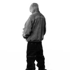 Personalizado al por mayor de alta calidad de gran tamaño gota hombro vintage con capucha ácido lavado cara completa con cremallera sudaderas con capucha - Product Image 6