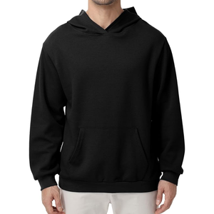 Sweat à capuche unisexe surdimensionné en molleton 100 % coton avec logo personnalisé, anti-plis, séchage rapide, uni, teinture délavée à l'acide - Product Image 1