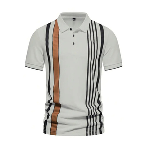 เสื้อโปโลผ้าฝ้าย100% สำหรับผู้ชาย2024เสื้อยืดกอล์ฟสีพื้นพิมพ์ลายปักระบายอากาศได้ดีใส่สบาย - Product Image 1