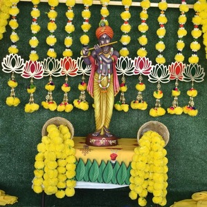 พวงมาลัยบัว3ฟุตประดับงานแต่งดอกดาวเรืองปอมปอมดิวาลีหรือฉากหลังถ่ายรูปสำหรับตกแต่งธีมอเมริกันหรืองานแต่งงาน - Product Image 6