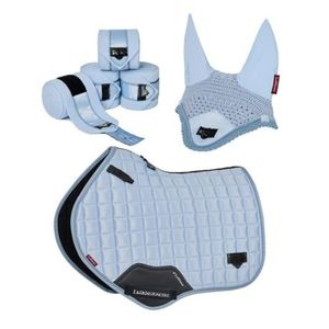Ensembles de tapis de selle de dressage d'équitation bonnet d'oreille insonorisé bottes de tendon et de fetlock tissu de polyester coussinets de cheval mousse, satin - Product Image 5
