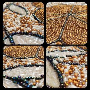 Beautiful Glass <b>Beaded</b> Round Table <b>Placemat</b> Hot Selling Handmade <b>Beaded</b> <b>Placemat</b> for Wedding Parties & New Year - Product Image 6