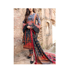 Shalwar Kameez – robes de costume de pelouse pour femmes, costumes indiens à la mode pour femmes, Design imprimé, robe de pelouse - Product Image 1