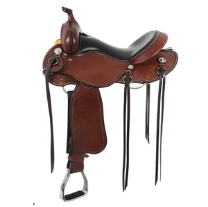 Fourniture directe d'usine selles de sentier de cheval en cuir véritable selles de sentier d'équitation anglaise occidentale - Product Image 1