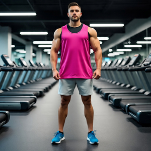 Workout Running Jogging <b>Vest</b> Stringer <b>Men's</b> Racer-Back <b>Muscle</b> Fit Singlet Tops <b>Men</b> Customize Crew Neck Breathable Tank Top <b>Mens</b> - Product Image 2