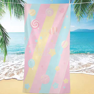 Serviette de plage légère pour les activités de plein air, serviette de plage douce, tissu très absorbant et confortable - Product Image 5