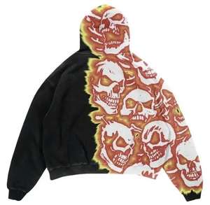 Sudaderas con capucha personalizadas informales con estampado personalizado para hombre, nueva moda Premium 100% algodón de peso pesado teñido liso de la más alta calidad - Product Image 5