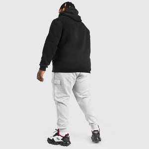 Sudadera con capucha de gran tamaño con logotipo personalizado Sudaderas con capucha de talla grande lisas en blanco Sudaderas con capucha de gran tamaño sin cordón para hombres - Product Image 3