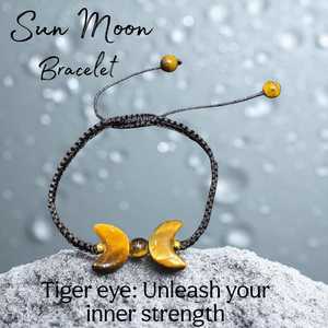 สร้อยข้อมือดวงจันทร์สีเขียว Aventurine สร้อยข้อมือดวงจันทร์สองด้านสร้อยข้อมือดวงจันทร์สำหรับผู้ชายผู้หญิง - Product Image 2