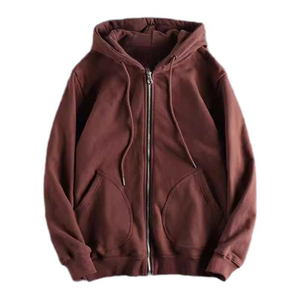 Vente chaude 2025 Nouveau Haute Qualité En Gros Logo Personnalisé Impression Coton Plaine Fermeture Éclair À Capuche Hommes Zip up pour Hommes basiques Hoodies - Product Image 5
