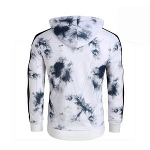 Sudadera con capucha de fitness para hombre de tela de algodón 100% de tendencia, tinte de corbata de alta calidad con patrón sólido de bolsillo para invierno - Product Image 2