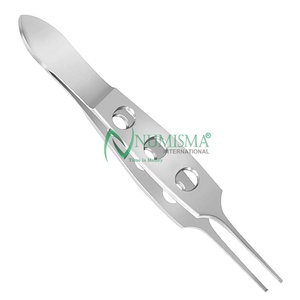 Ensemble d'instruments chirurgicaux ophtalmologiques en acier inoxydable de qualité durable, comprenant des forceps Bishop manuels à fixation droite dentelée délicate - Product Image 2