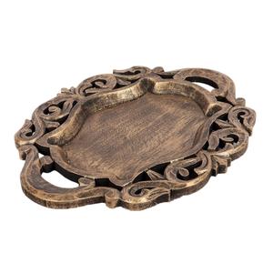 Plateau de service en marbre blanc et en bois avec poignée en métal aux prix de vente directs d'usine avec les tailles de 11x2.5 pouces - Product Image 5