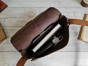 Bolso bandolera de piel auténtica a la moda vintage para mujer, bolso bandolera con correa larga de fábrica, nuevo estilo de piel vegana - Product Image 5