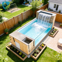 Piscine modulaire hors sol en fibre de verre 6m, préfabriquée en PRV, à construction sectionnelle, à déploiement rapide, station de loisirs portable