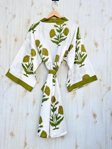 ชุดคลุมบ้านพิมพ์ลายดอกไม้ทำจากผ้าฝ้ายแท้สำหรับฤดูร้อนชุดกิโมโนชายหาดชุดเทศกาลตะวันออกชุดคลุมอาบน้ำพิมพ์ลายกิโมโนของขวัญ - Product Image 5