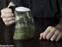Chope classique en corne de buffle Viking, en plastique PP, motifs personnalisés pour café/thé, cadeaux de bienvenue - En stock chez J N Crafts India