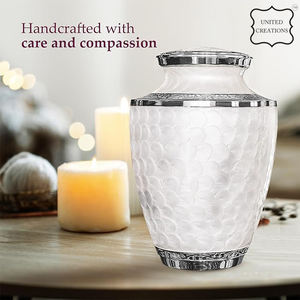 Buena venta al por mayor de cenizas humanas de cremación urna de Metal para adultos/urna de cremación/suministros funerarios clásicos urnas urna esmaltada de alta calidad - Product Image 4