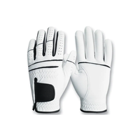 Guantes de Golf Blancos para Hombre y Mujer, para Zurdos, con Logotipo Personalizado, Marcador de Bola Magnético, Antideslizantes, de Cuero Genuino