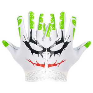 Guantes de Fútbol Americano Personalizados de Cuero Genuino de Alta Calidad para Jóvenes y Adultos, Cómodos y con Detalles Impresos - Product Image 5