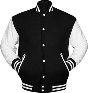 Chaqueta de béisbol de talla grande para hombre, transpirable, personalizada, de cuero Real, chaquetas, Chicago CollegeBaseballjacket para hombre, envío DDP - Product Image 2