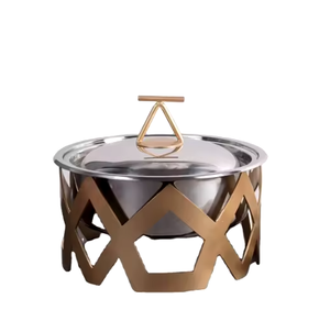 Design américain de qualité supérieure Hot Pots Vaisselle de table Casserole avec or et couleur crème Trous attrayants Design Hot Pots - Product Image 3