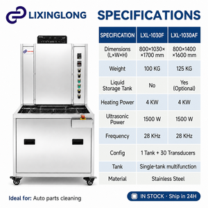 Nettoyeur à ultrasons électrique industriel 28kHz 1500W en acier inoxydable <span class=keywords><strong>pour</strong></span> le dégraissage et le nettoyage des pièces automobiles et des moteurs, idéal <span class=keywords><strong>pour</strong></span> les carburateurs - Product Image 2