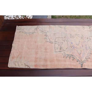 Tapis turc vintage 2,6x8,1 pi (78x248 cm), tapis patchwork rose - Product Image 4