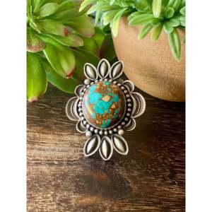 Alex Sanchez Royston <b>Turquoise</b> Sterling Silver Adjustable Vintage <b>Ring</b> - Product Image 1