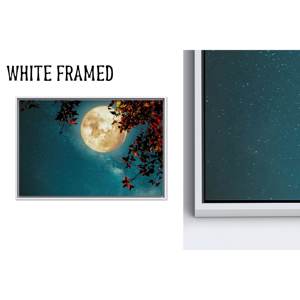 Lienzo impreso: arte paisajístico de luna llena para decoración moderna del hogar, 1 lienzo con marco blanco - Product Image 1
