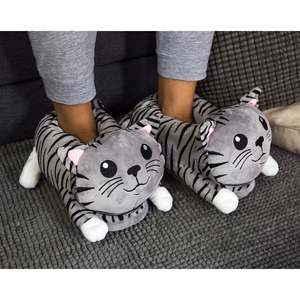 SLOFFIES Pantoufles en peluche pour adulte, taille unique, à bout fermé et lumineuses - Product Image 5