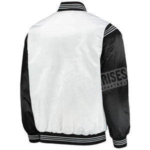 Chaqueta bomber de béisbol de satén pesado para hombre, servicio ODM/OEM, chaqueta de gran tamaño de invierno con soporte de estilo callejero y bordado personalizado - Product Image 5