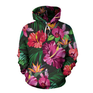 Sudadera con capucha de calavera floral para hombres y mujeres, sudadera de calle atrevida con diseño botánico vibrante y ajuste cómodo - Product Image 3