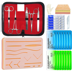 Premium Medical Students Practice <b>Suture</b> <b>Kit</b> High Quality Stainless Steel Instruments with <b>Suture</b> Training Skin Pad - Product Image 3