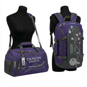 Bolsa de Tenis de Mesa para Mujer de Alta Calidad, 600D Poliéster, Diseño de Paneles en Tela Morada Jaspeada, Mochila Deportiva con Logotipo Impreso - Product Image 4