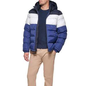 Chaqueta acolchada frontal con cremallera suelta con revestimiento sólido formal de invierno para hombre Servicio OEM - Product Image 6